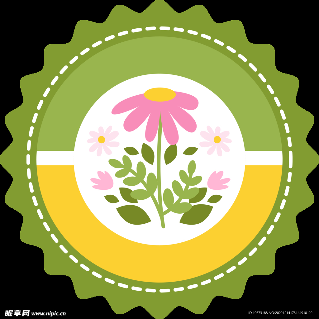花朵标签免抠图
