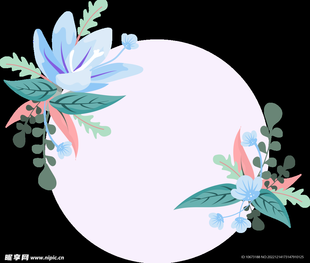 花朵标签免抠图