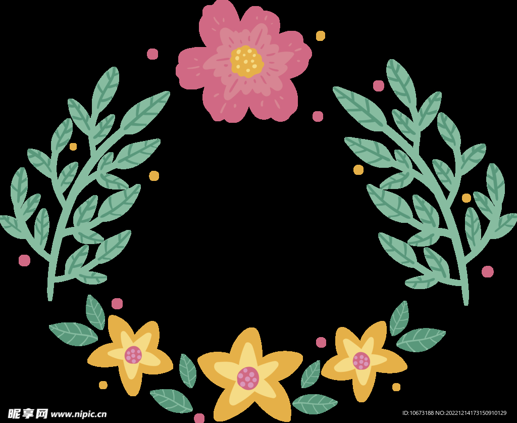 花朵标签免抠图