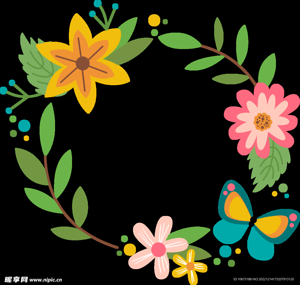 花朵边框免抠图
