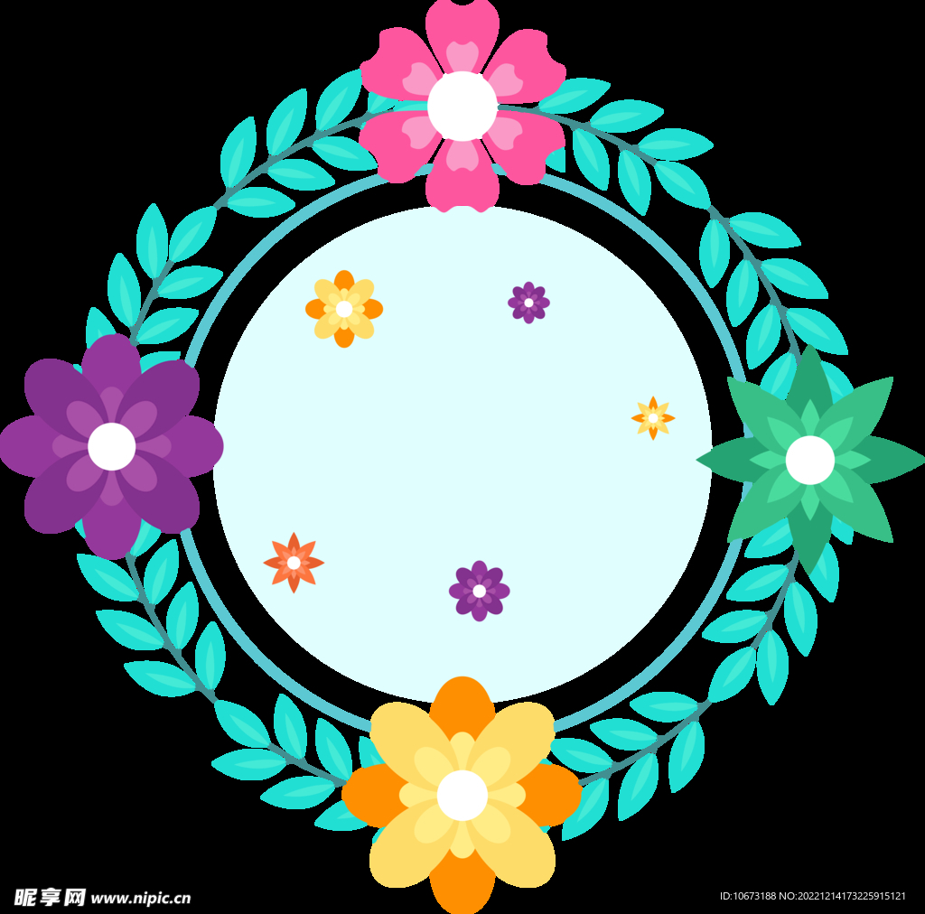 花朵边框免抠图
