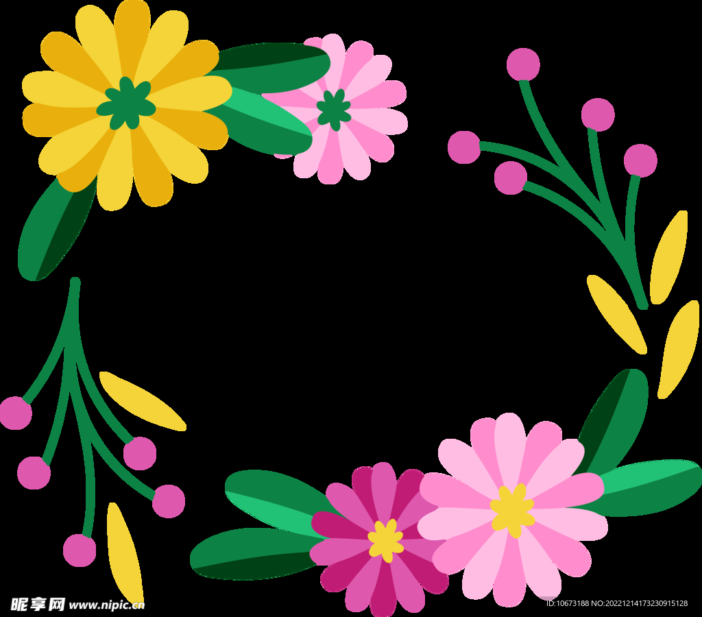 花朵边框免抠图