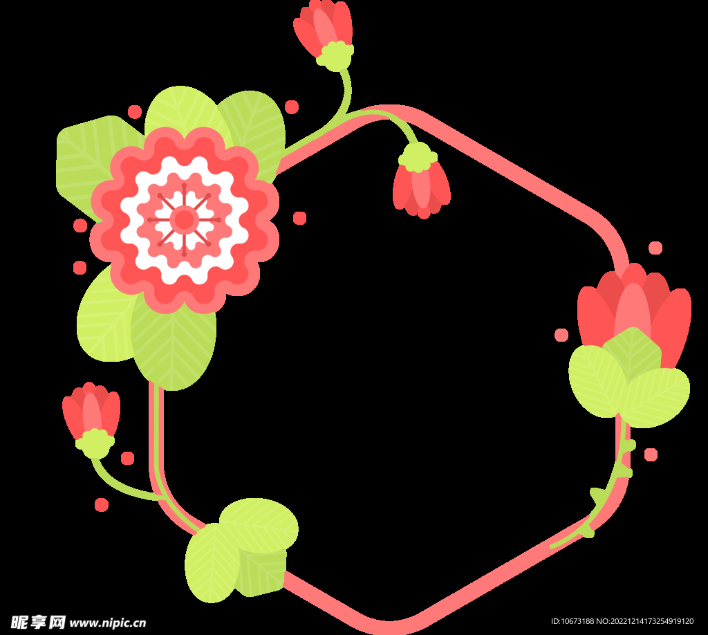 花朵边框免抠图