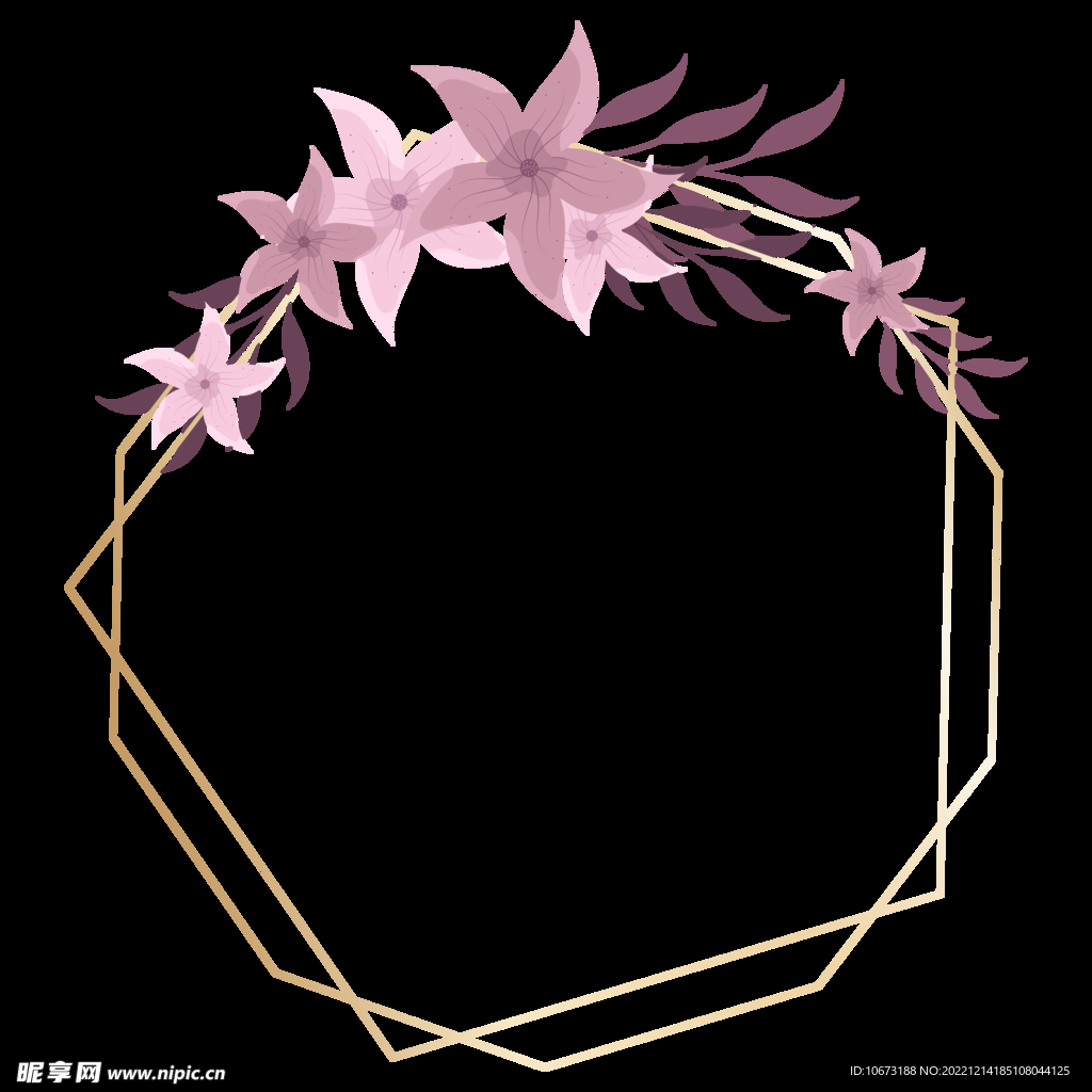 植物花朵边框免抠图
