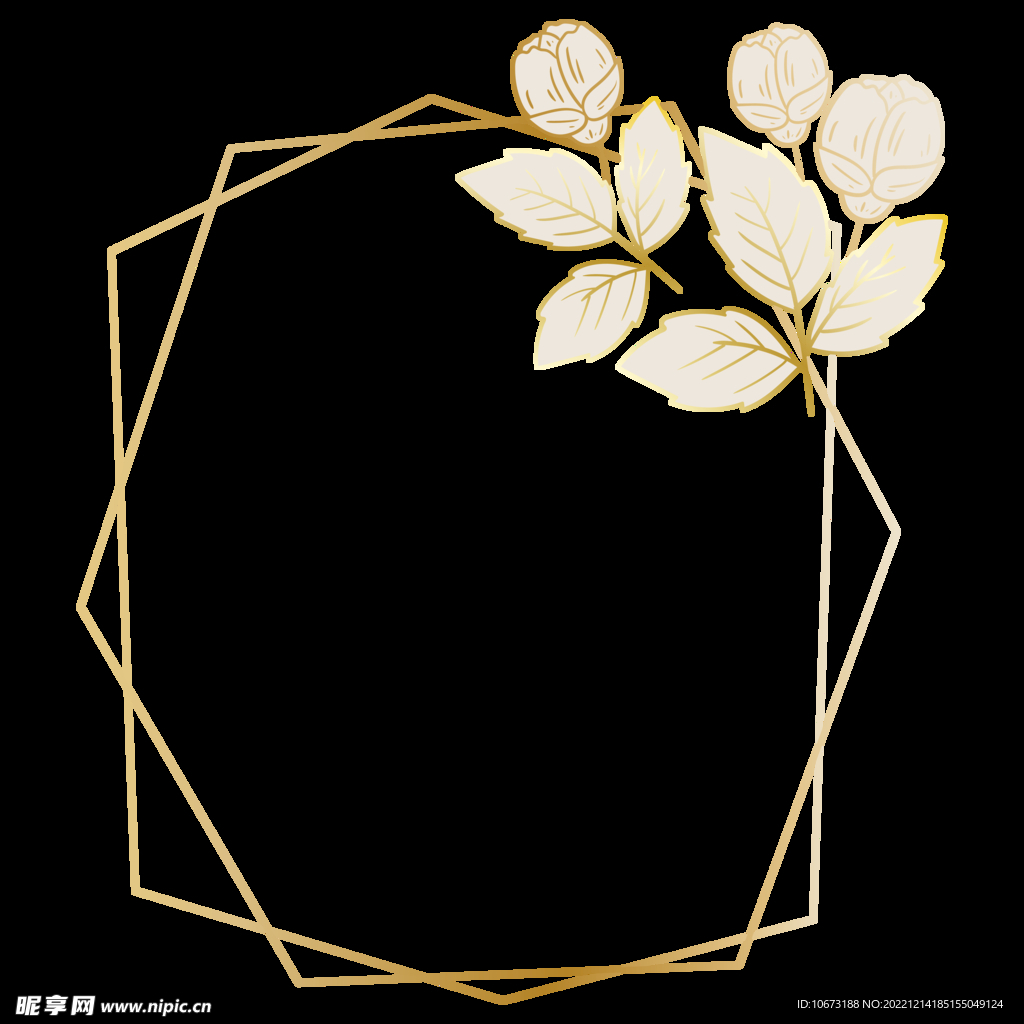植物花朵边框免抠图
