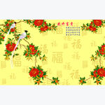 花开富贵背景墙