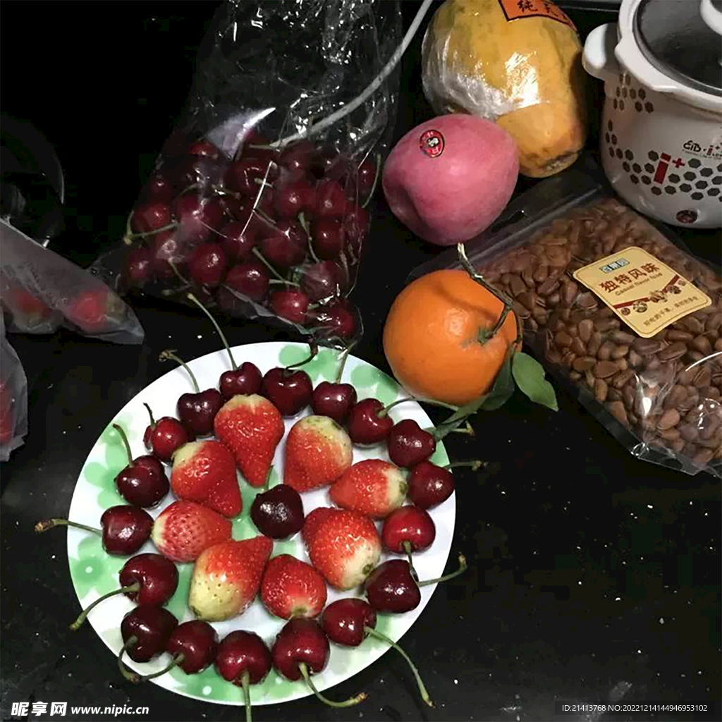 水果拼盘摆盘 