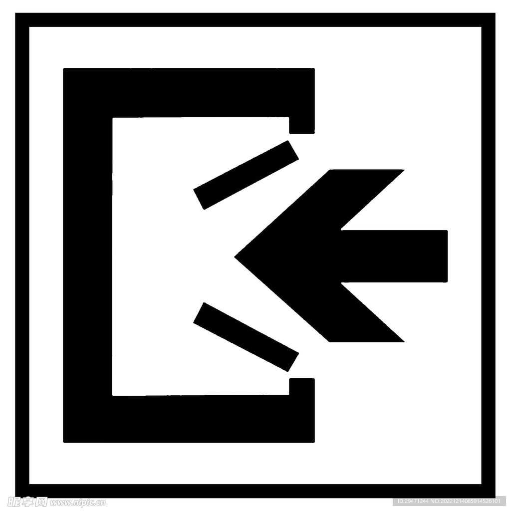 应急避难标识 朝左