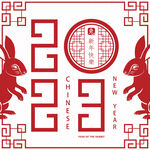 2023春节兔子海报