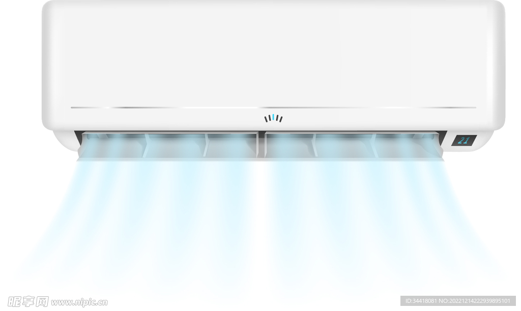 空调冷气冷风室内凉爽矢量素材