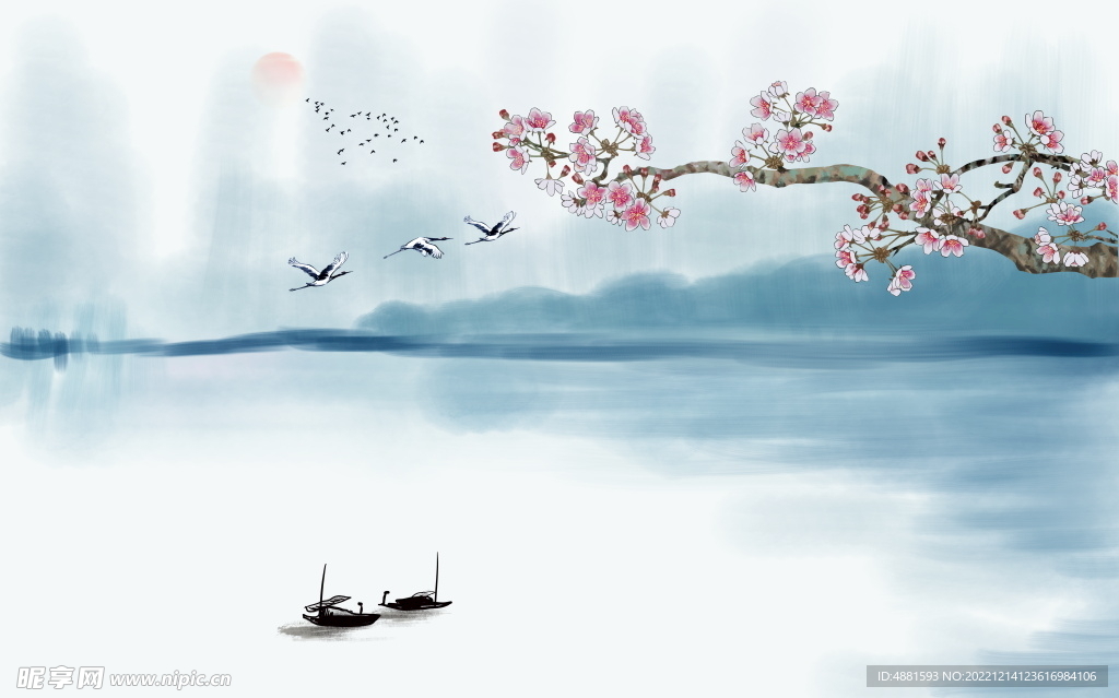手绘花鸟