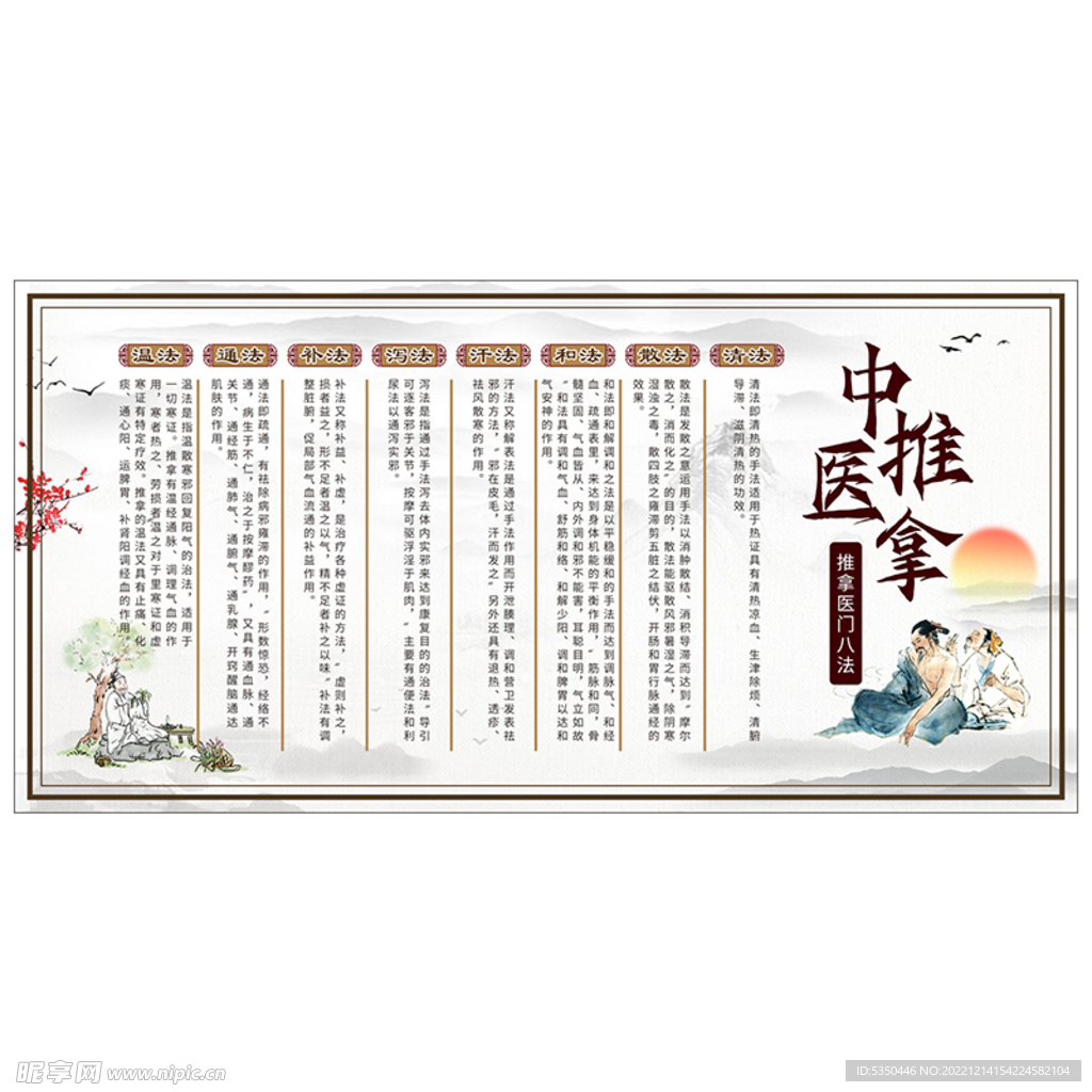 中医推拿宣传栏