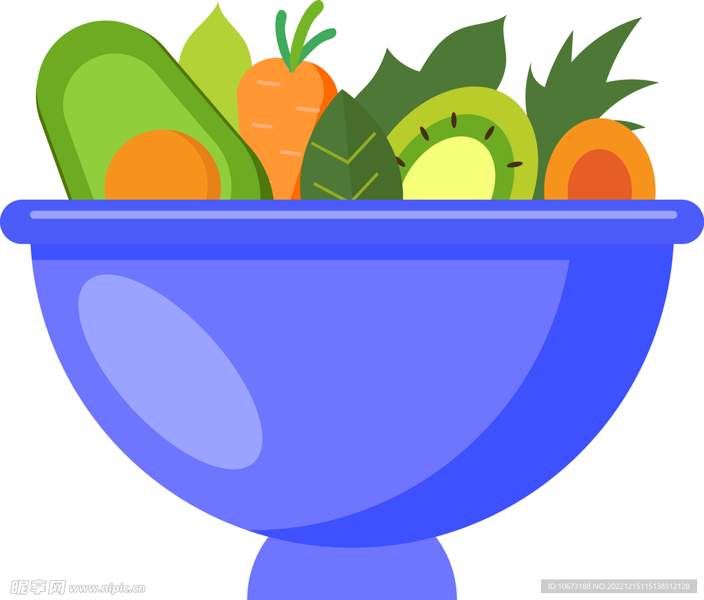 彩色简约色拉图案