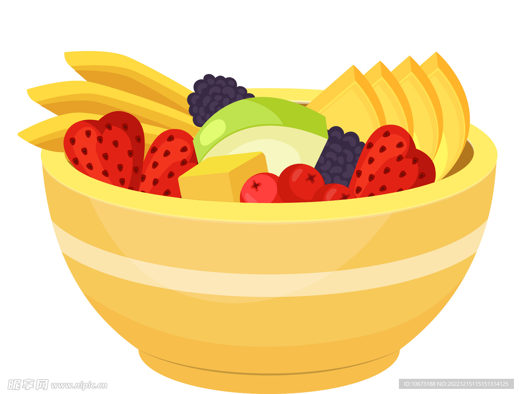 彩色简约色拉图案