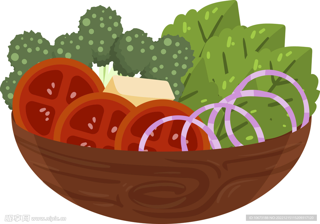 彩色简约色拉图案