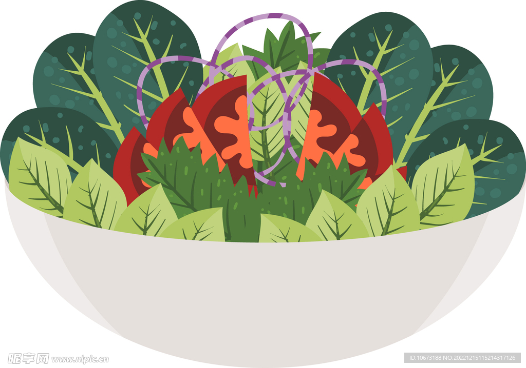 彩色简约色拉图案