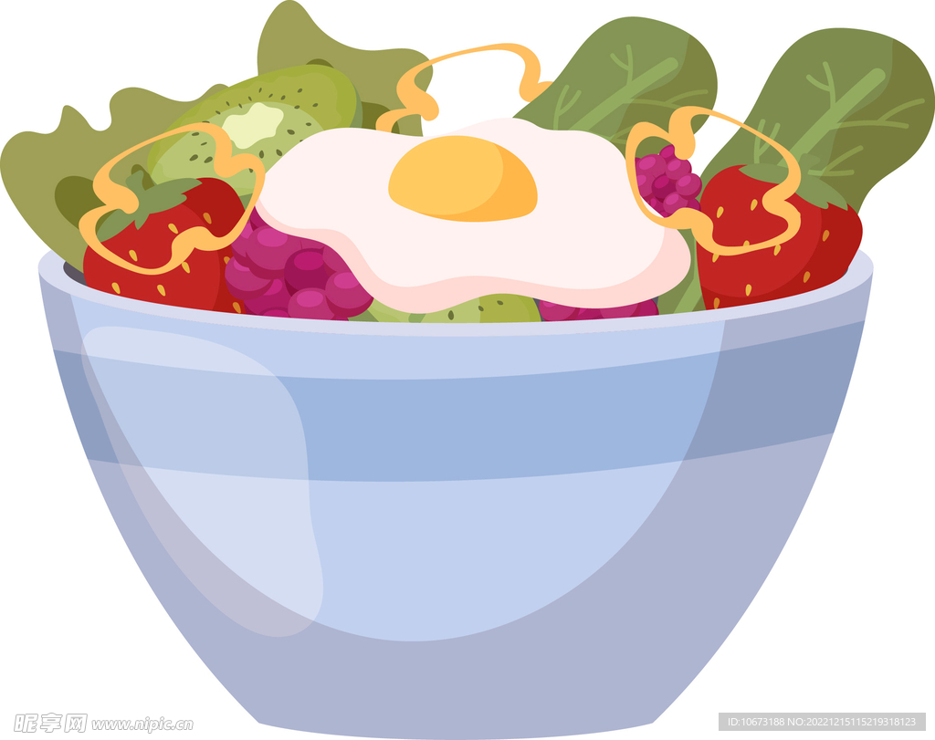 彩色简约色拉图案