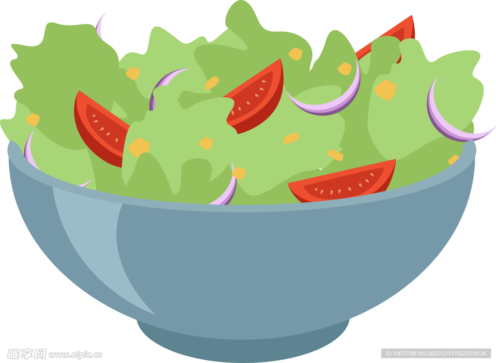 彩色简约色拉图案