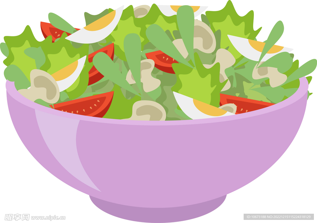 彩色简约色拉图案