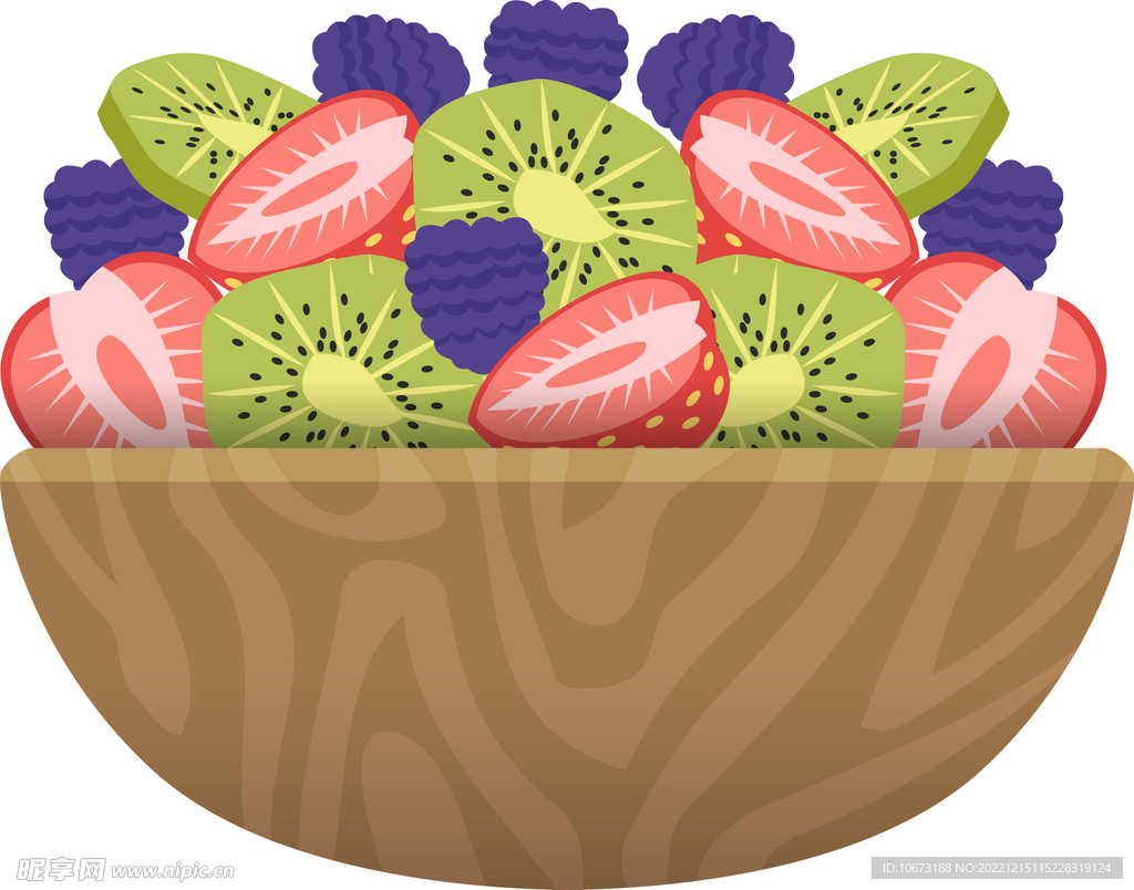 彩色简约色拉图案