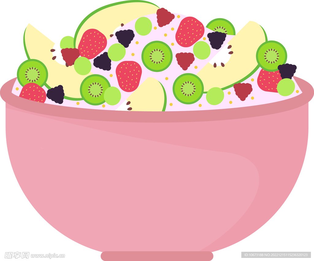 彩色简约色拉图案