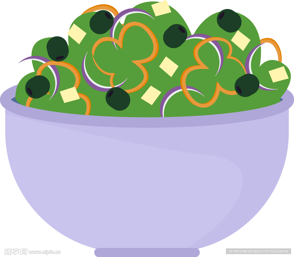 彩色简约色拉图案