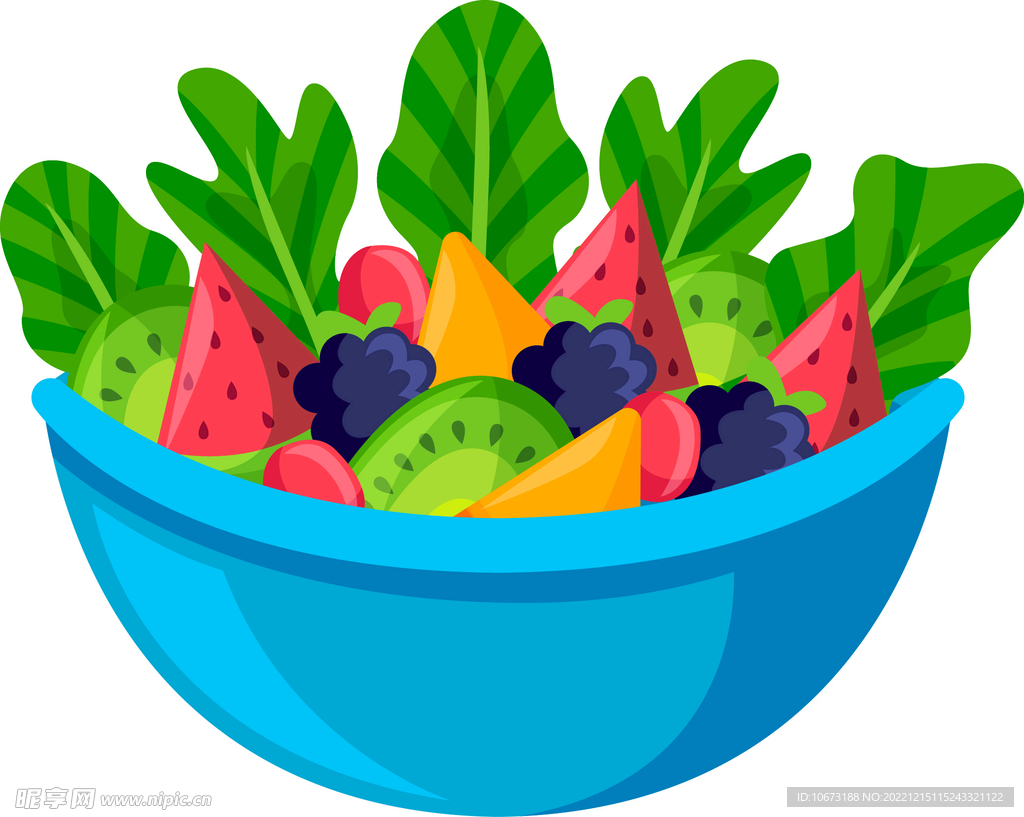 彩色简约色拉图案