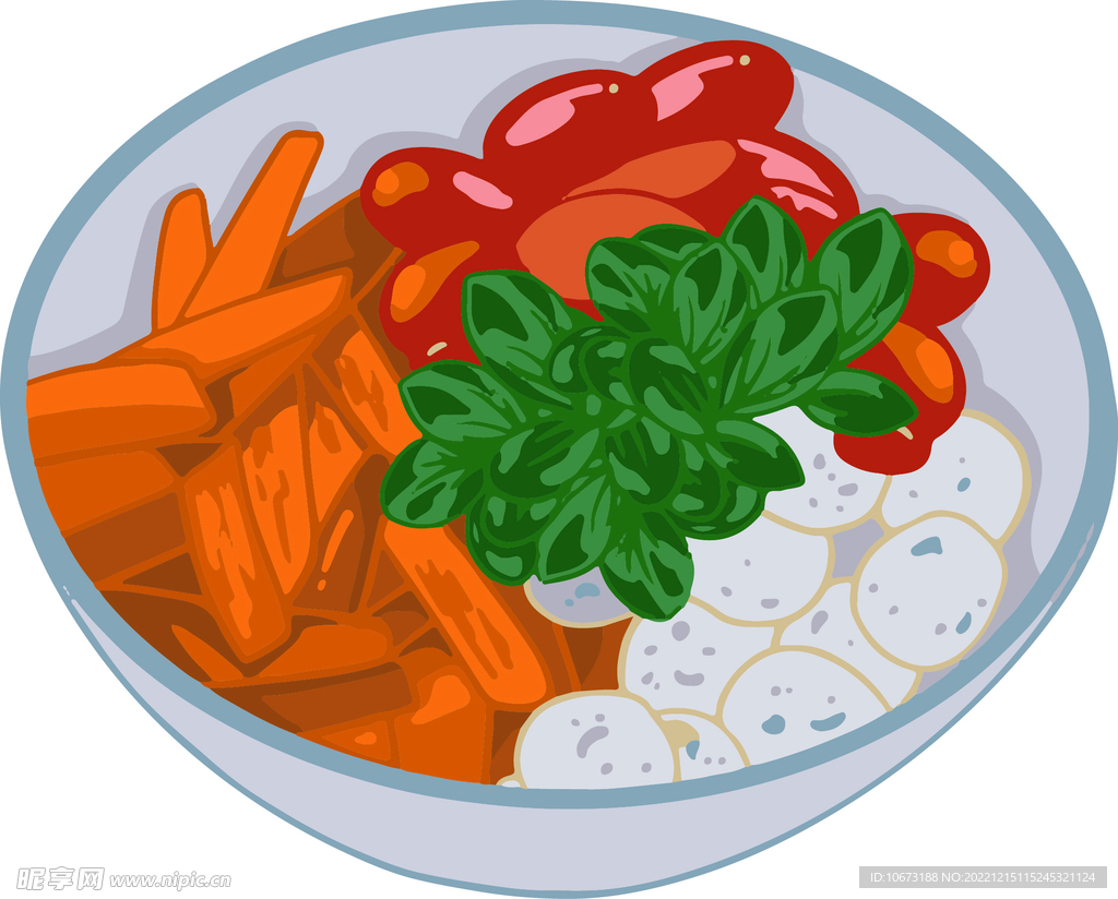 彩色简约色拉图案