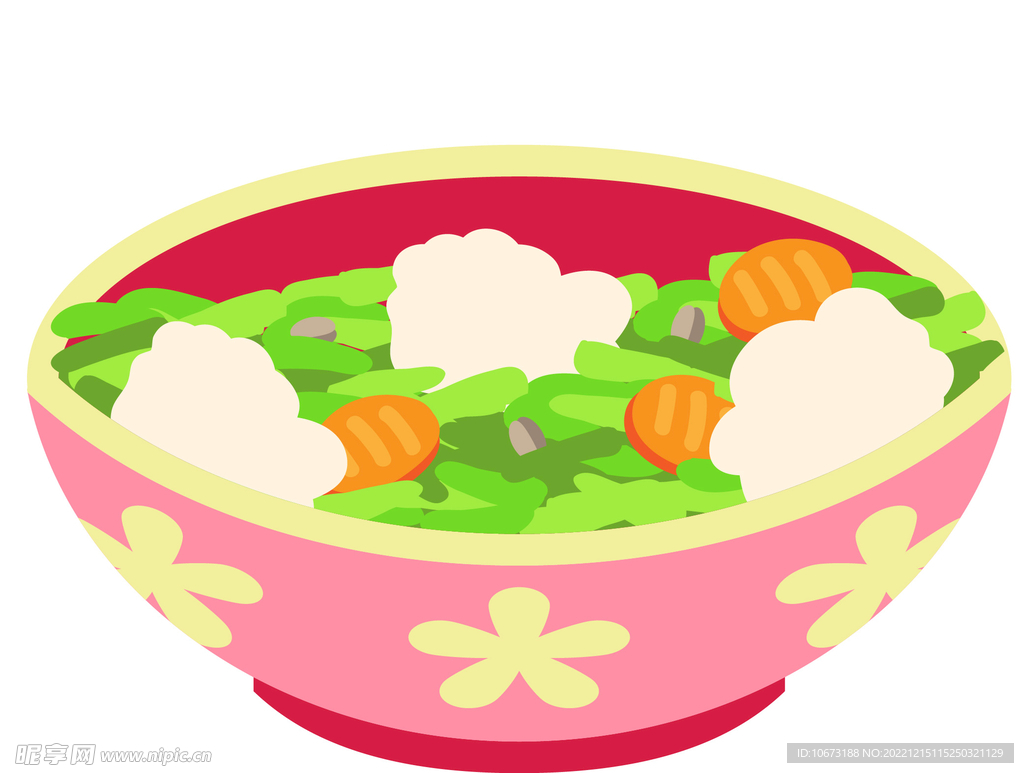 彩色简约色拉图案