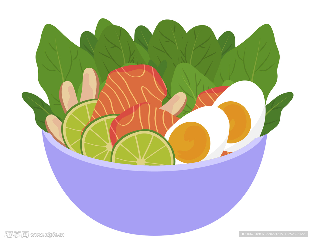 彩色简约色拉图案