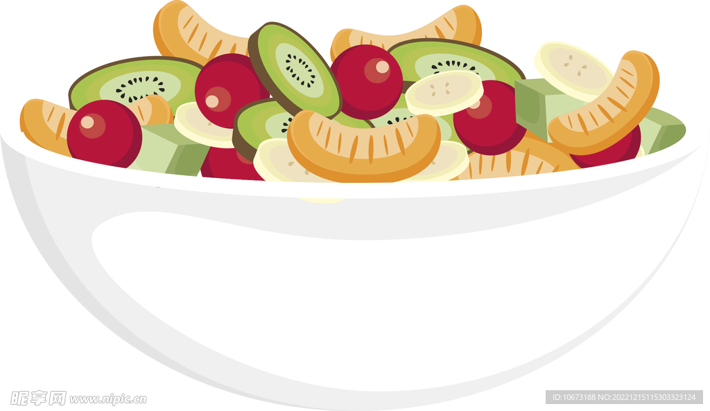 彩色简约色拉图案