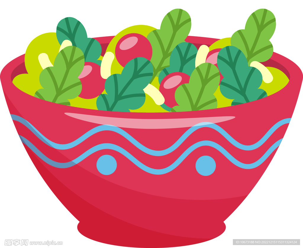 彩色简约色拉图案