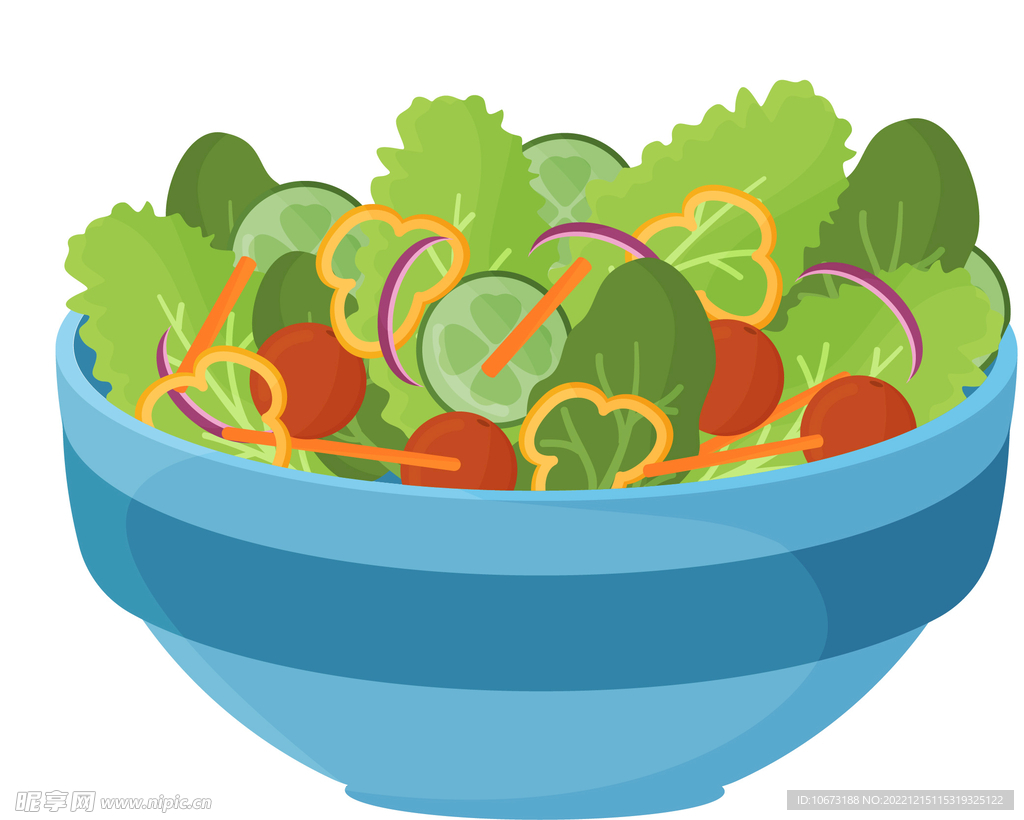 彩色简约色拉图案