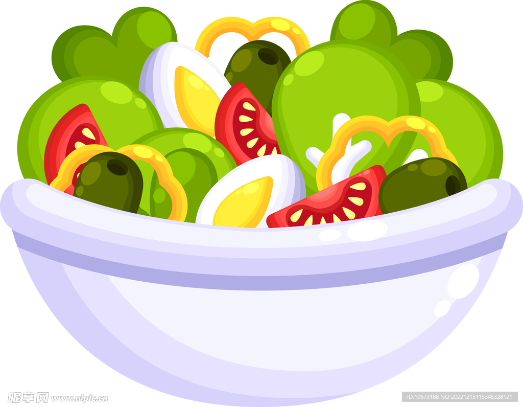 彩色简约色拉图案