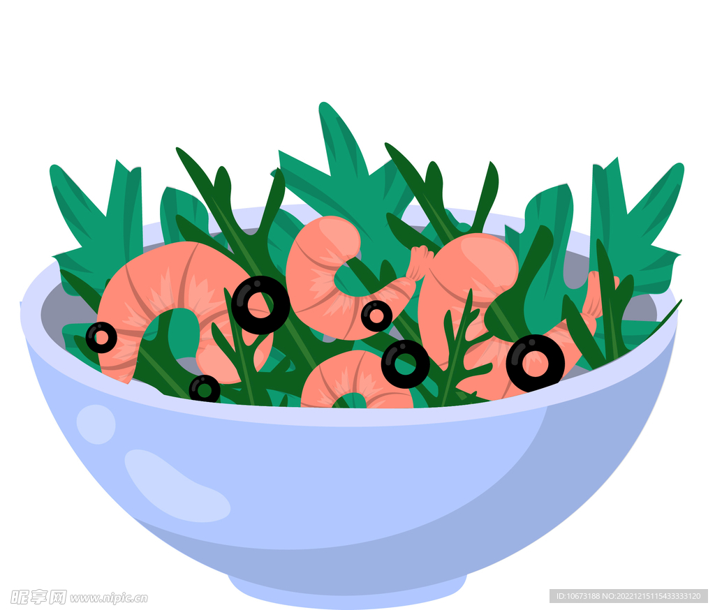 彩色简约沙律图案