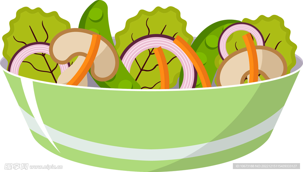 彩色简约沙律图案