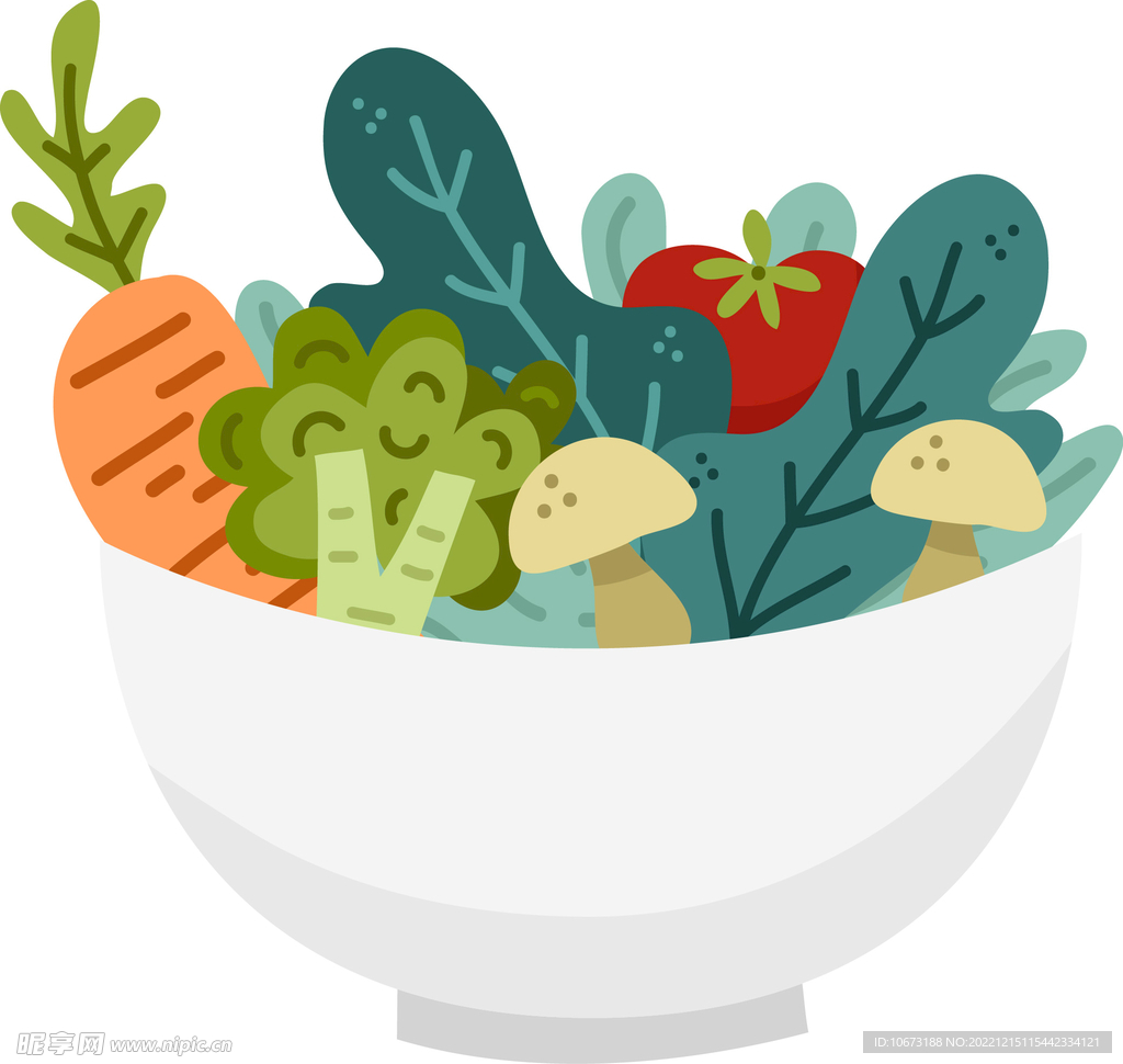 彩色简约沙律图案