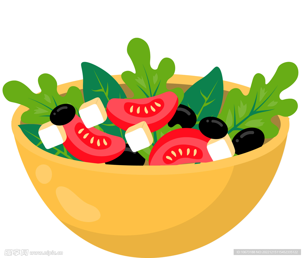 彩色简约沙律图案