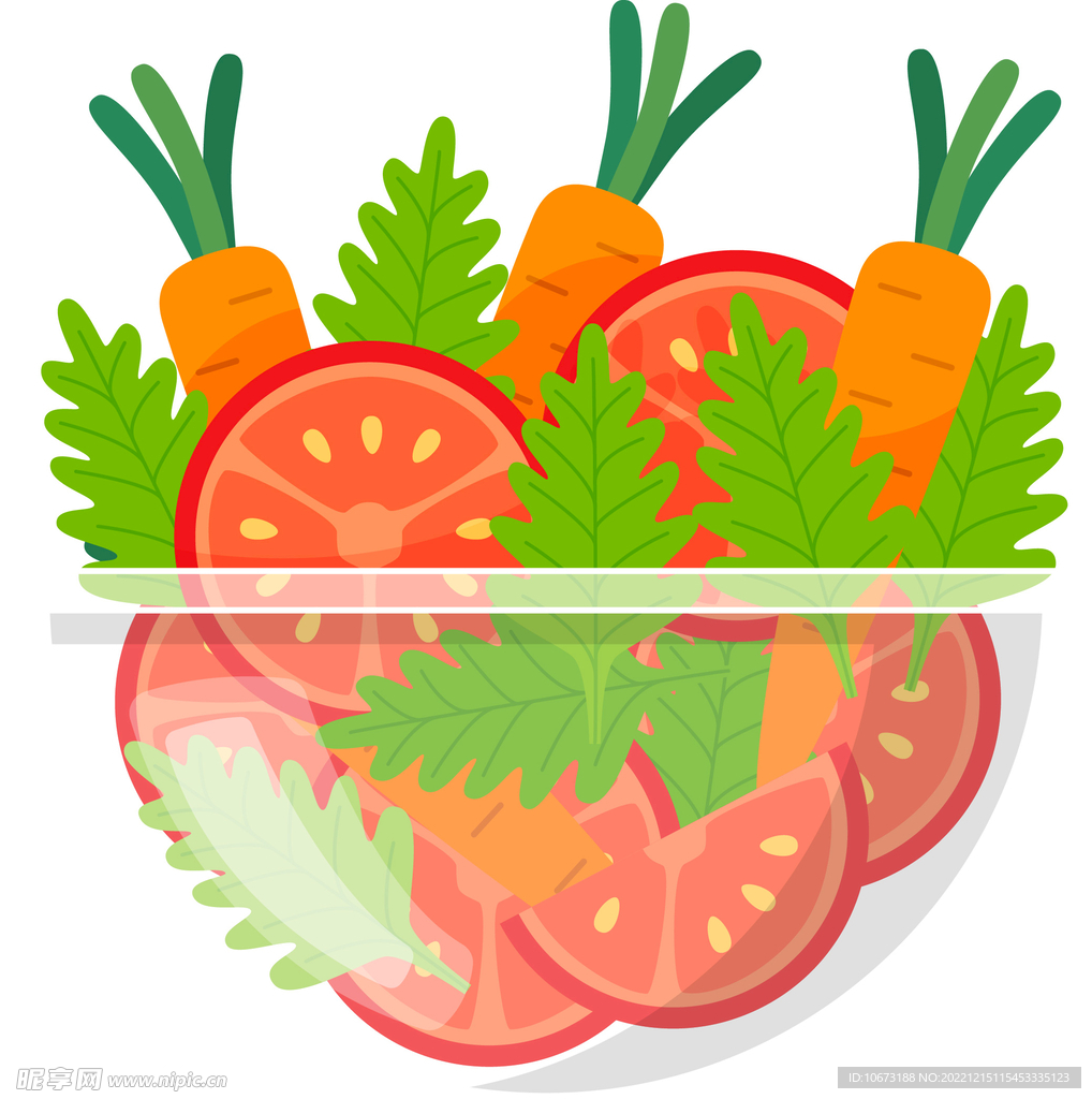 彩色简约沙律图案