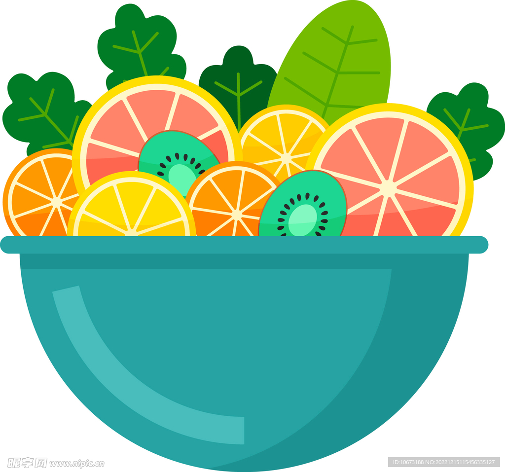 彩色简约沙律图案