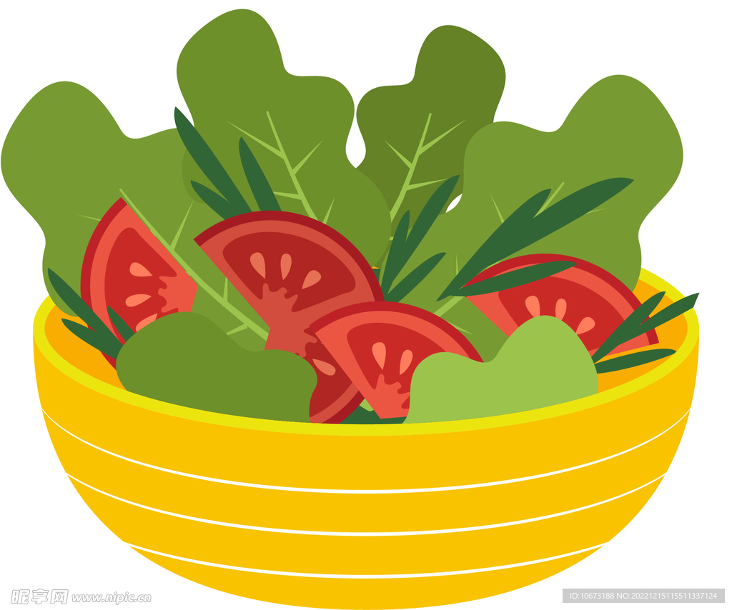 彩色简约沙律图案