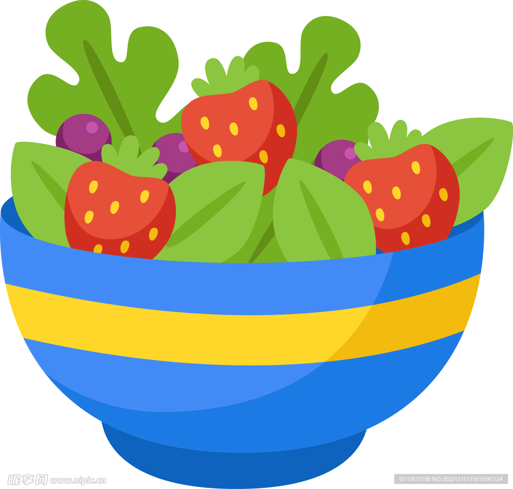 简约沙拉卡通图案