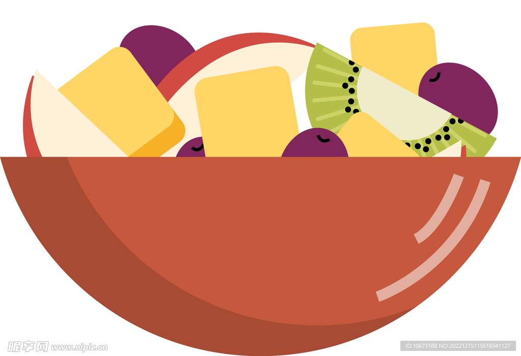 简约沙拉卡通图案