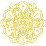 古典黄色花纹素材