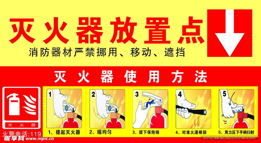 灭火器放置点