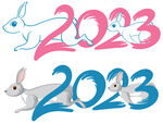 卡通兔子2023
