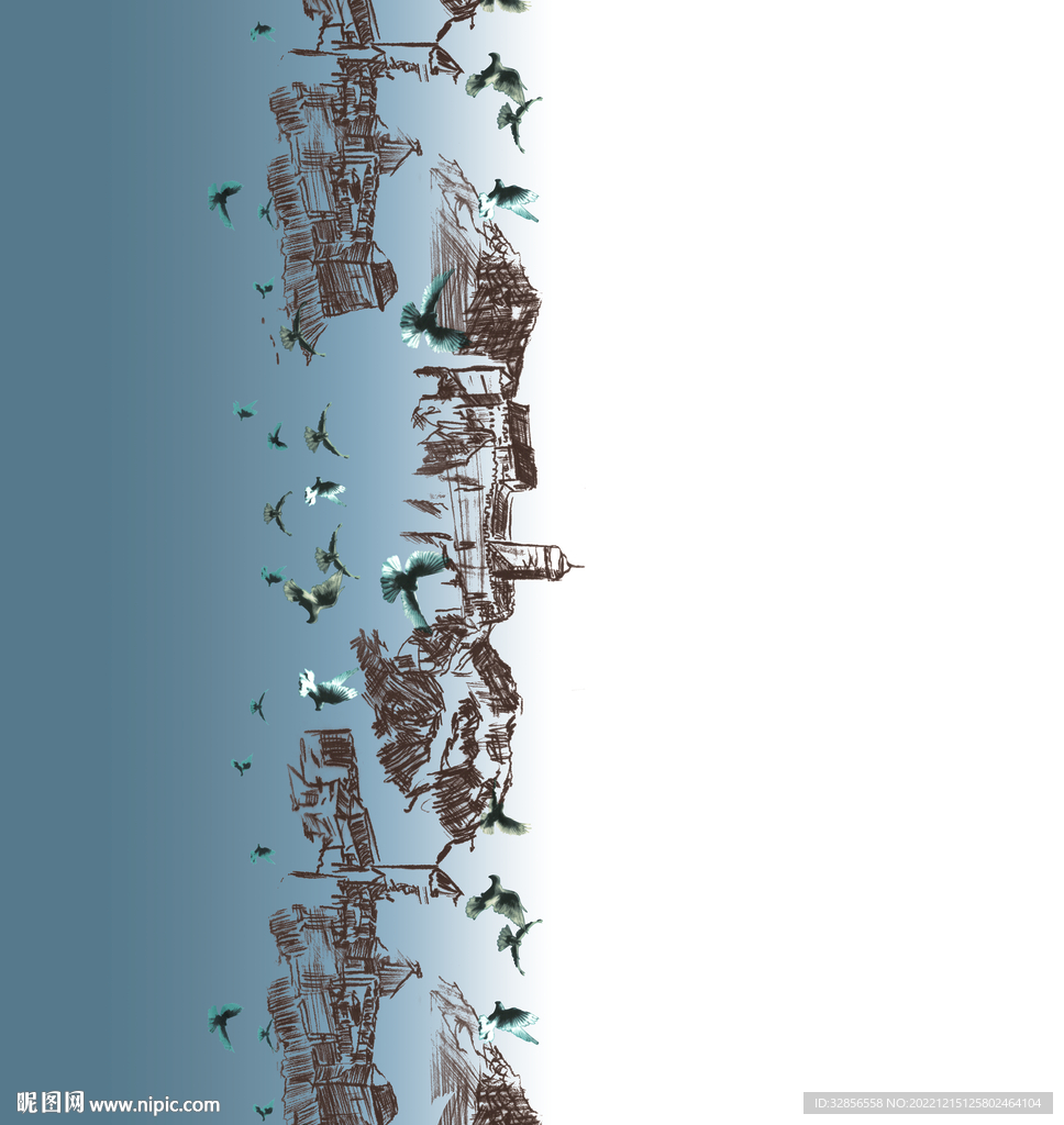 渐变海鸟