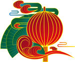 春节喜庆红色灯笼矢量素材