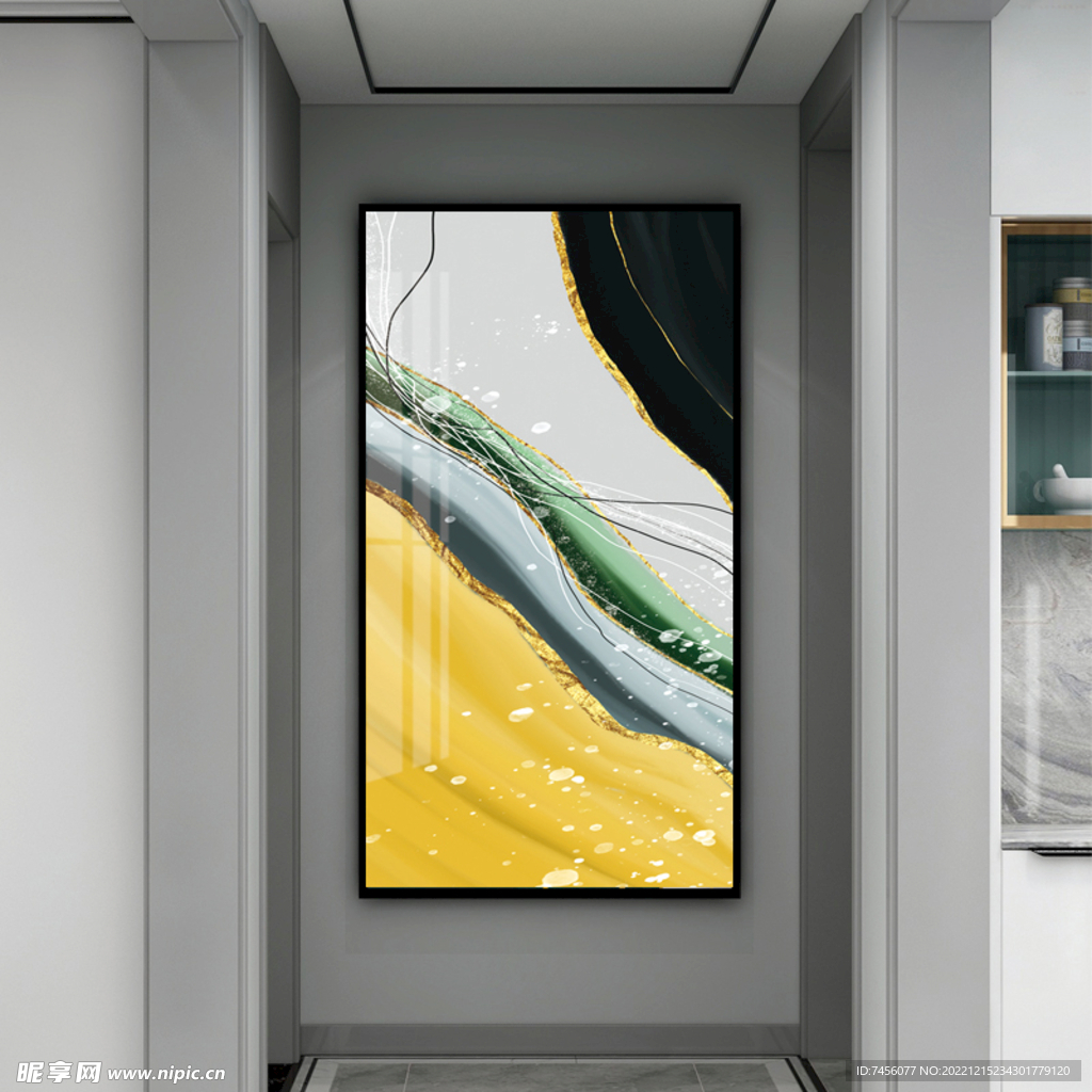 水彩艺术画玄关装饰画