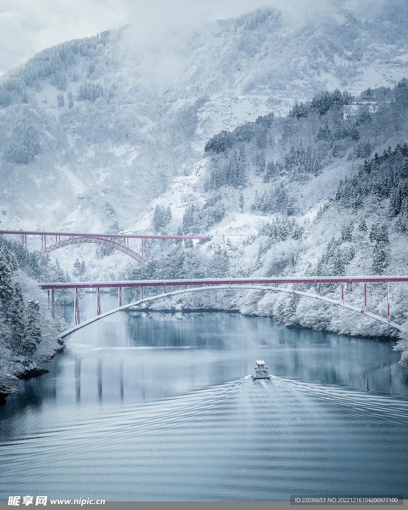 腊月山水风景